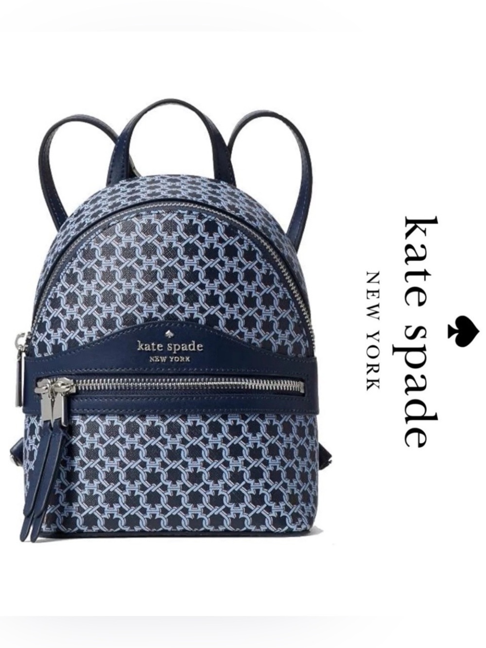 kate spade Navy Link Monogram Mini Convertible Backpack/Crossbody